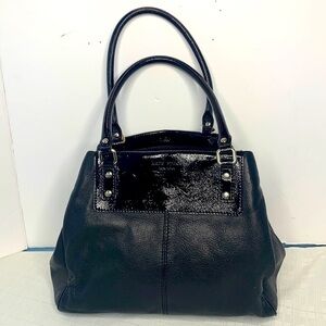 KATE SPADE black/black leather boerum hill anisha tote bag